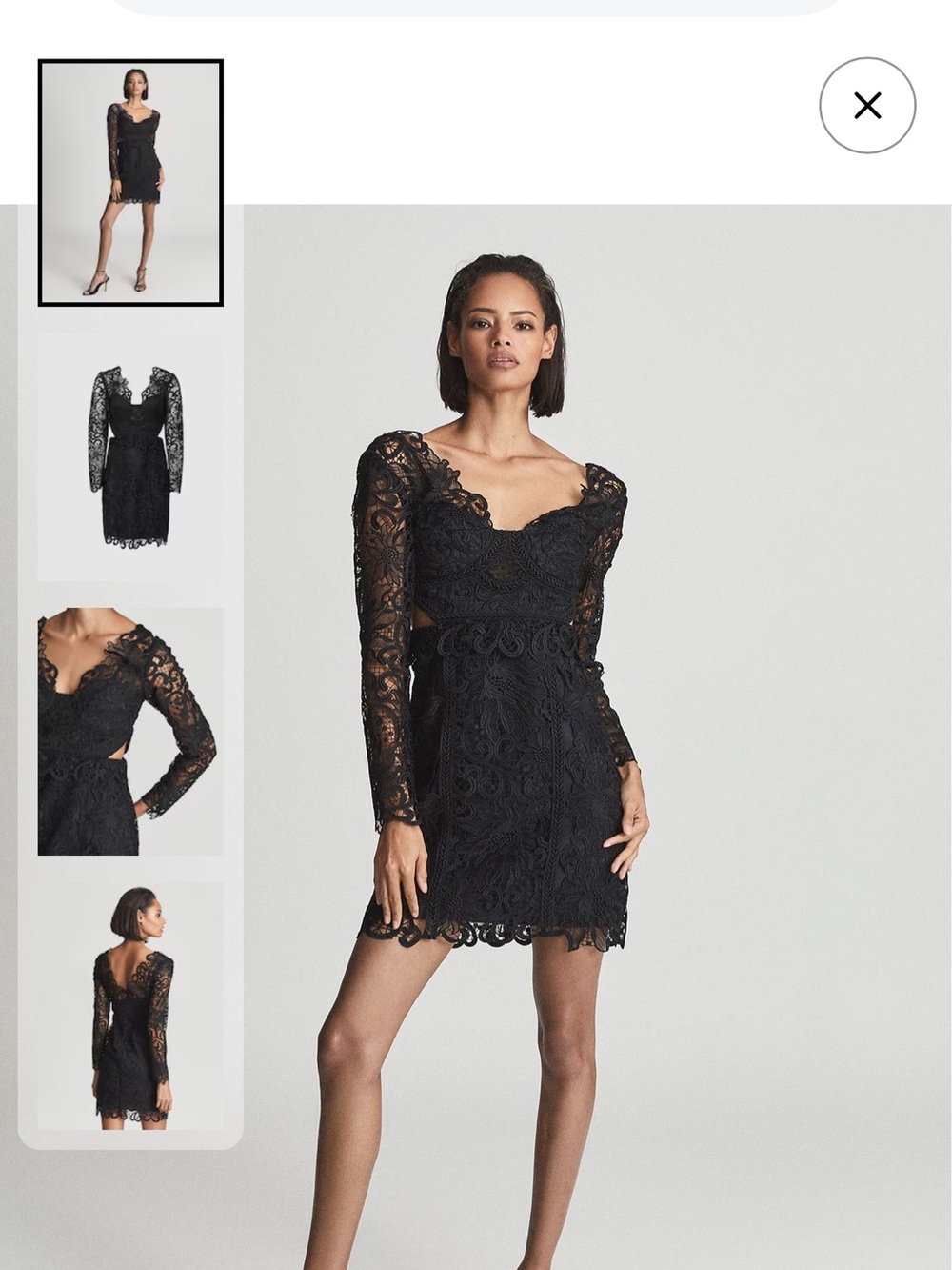 New! Reiss Erica Lace Bodycon Mini Dress 13810 Size 4